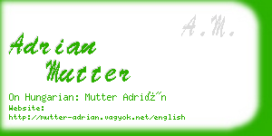 adrian mutter business card